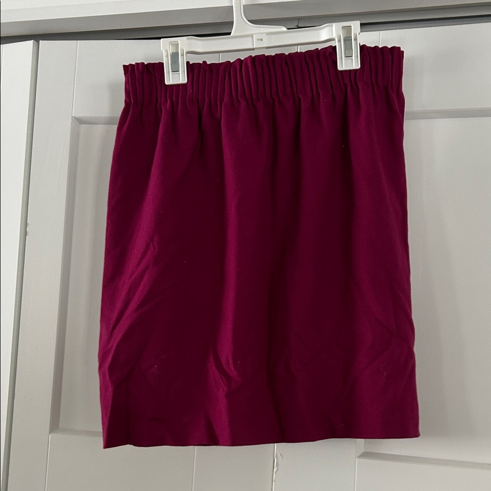 J. Crew Mini Skirt in Rich Burgundy